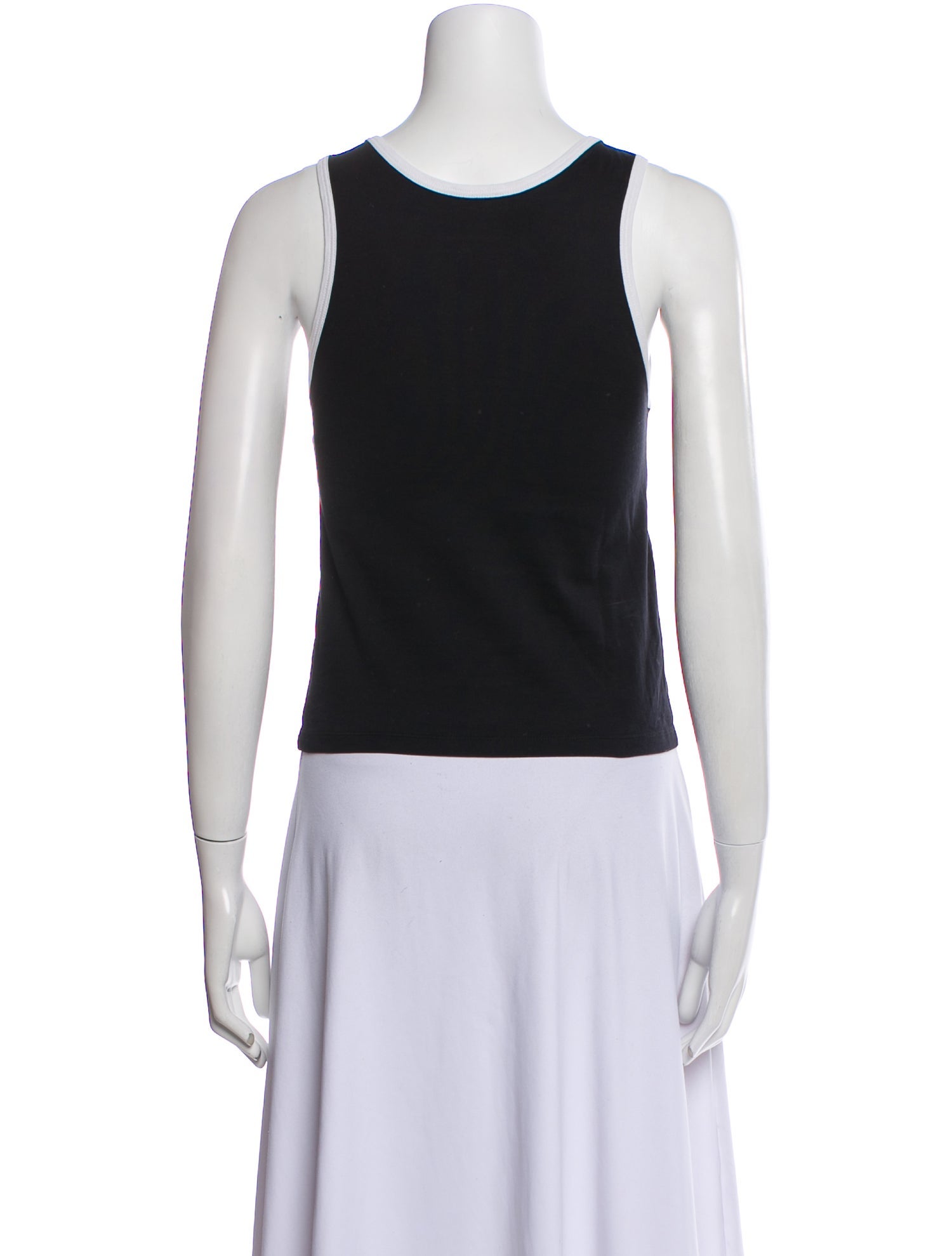 Celine Graphic Print Scoop Neck Top